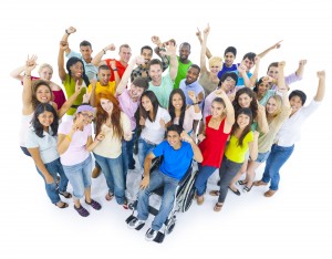 Large Group of Diverse People Celebrating